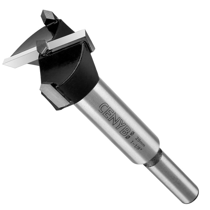 cenyb 29mm | 1-1/8inch Carbide Forstner bit, 2.0mm Thickness of YG8 Carbide, Woodworking Hinge Cutter Tool Kits for Wood, Plywood and Plastic by - Image 1